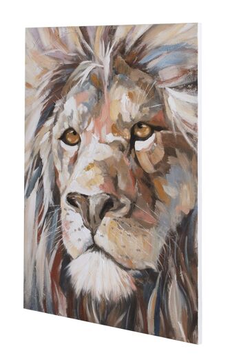 PEINTURE SUR TOILE 90X3,7X120 ÉLÉPHANT LION 2 SURT. CU209072 7