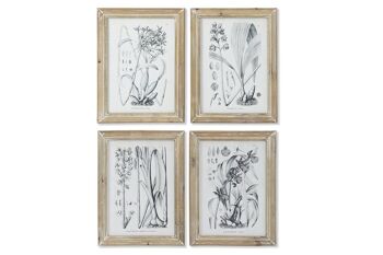 IMAGE EN VERRE MDF 30X2X40 BOTANIQUE 4 ASSORTIS. CU207792 1