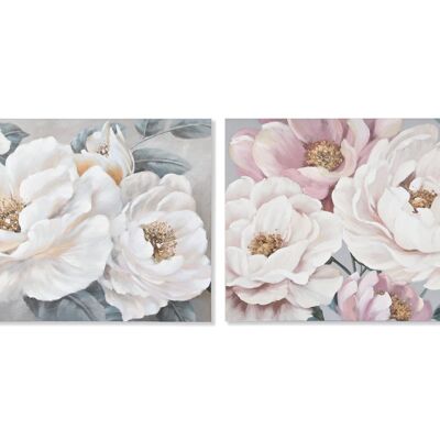 PINK CANVAS PICTURE 120X3.7X80 ROSES 2 ASSORTMENTS. CU209083