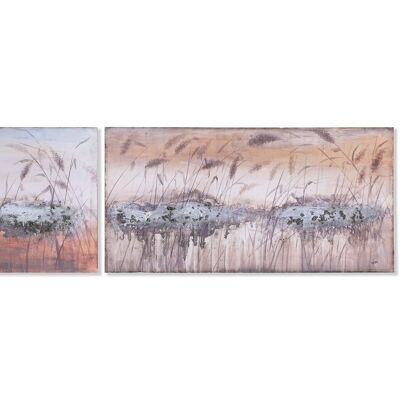 PINE CANVAS PICTURE 140X3,5X70 HAND PAINTED 2 ASSORTMENTS. CU201564
