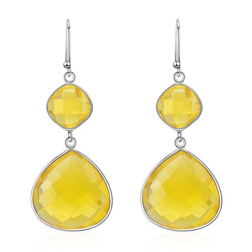 PENSÉE - Ohrringe - yellow - quartz (yellow)