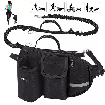 Hands Free Dog Running Lead with Wide Back Support Belt
