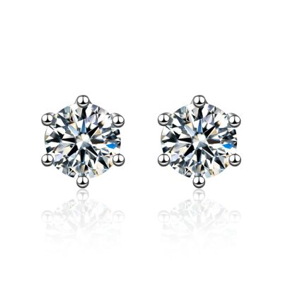 RÊVE - Boucles d'oreilles - argent - zircone (transparent)