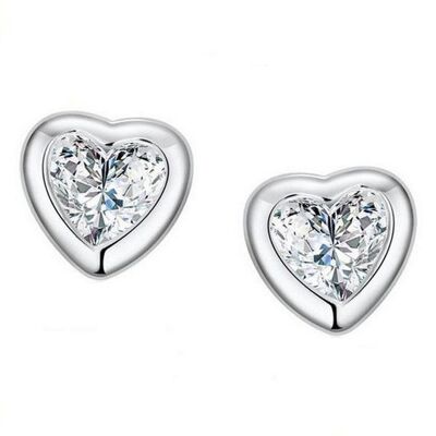 ROMANCE - Earrings - silver - zirkonia (transparent)