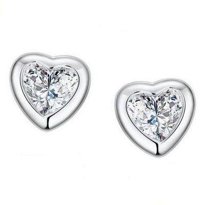 ROMANCE - Pendientes - plata - zirkonia (transparente)