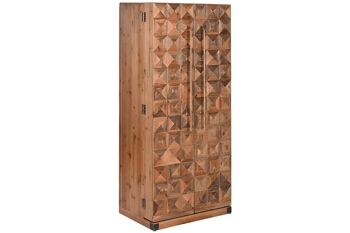 PORTE-BOUTEILLES EN SAPIN 64,5X45X146,5 MARRON MB213117 2