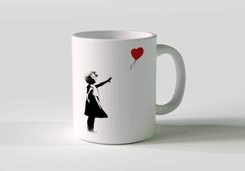 Banksy Ceramic Mug 325ml - Girl With Red Balloon