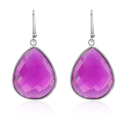 ROSE - earrings - purple - quartz (purple)
