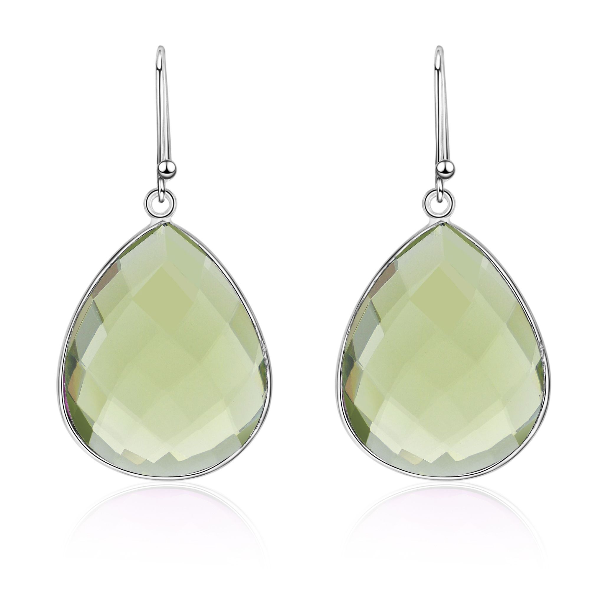 ROSE - Orecchini - argento - ametista (verde)