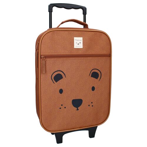 Valise à roulettes enfant - Ours cappuccino