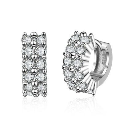 SONGERIE - boucles d'oreilles - argent - zircone (transparent)