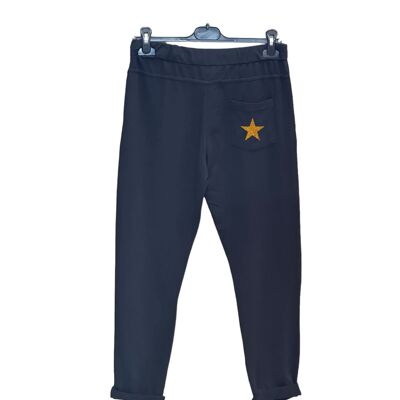 Star jogger pants with back pocket