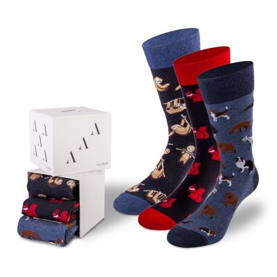 Confezione regalo con naso in pelliccia di PATRON SOCKS - PRATICO, INDIVIDUALE, PURA GIOIA!