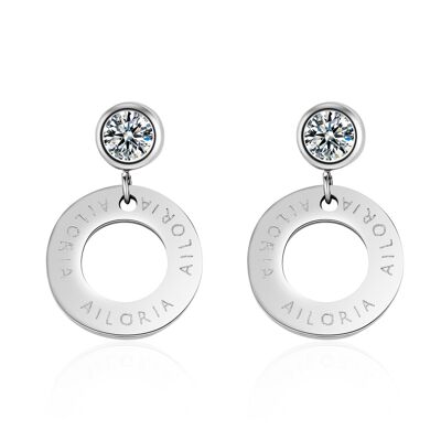 AGATHE - Pendientes - plata - zirkonia (transparente)