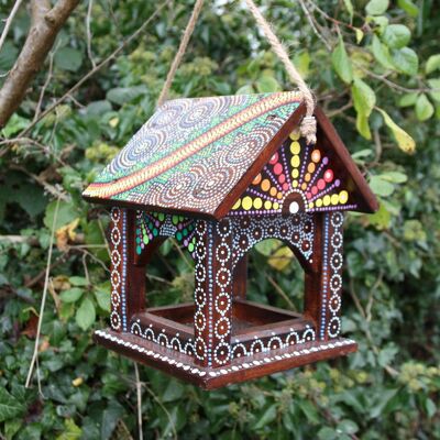 Mesa colgante artesanal para pájaros - Cordillera de la isla de Bali