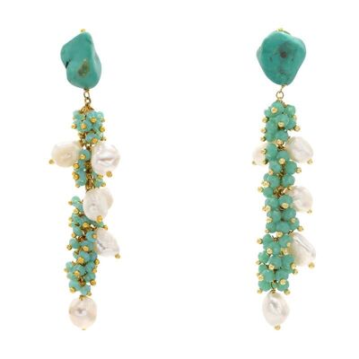 Boucles d'oreilles Aldabra turquoise