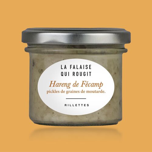 Rillettes de hareng fumé de Fécamp, pickles de graines de moutarde