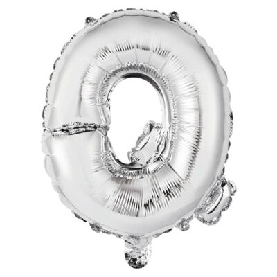Folienballon Mini Buchstabe Q Silber N16
