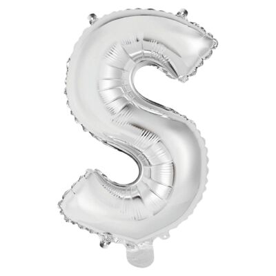 Folienballon Mini Buchstabe S Silber N16