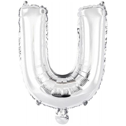 Ballon Aluminium Mini Lettre U Argent N16