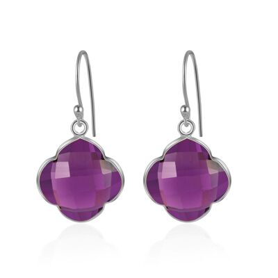 CAPUCINE - Earrings - silver - amethyst (purple)