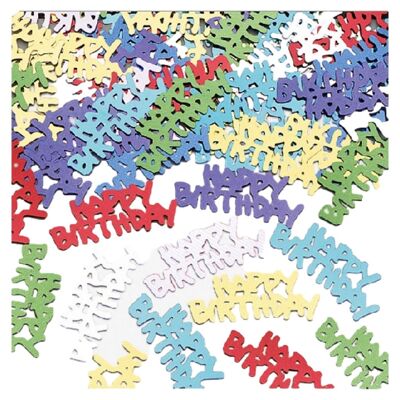 Happy Birthday Metallic Confetti