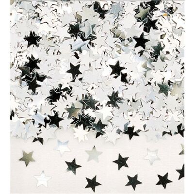 Silver Star Metallic Confetti