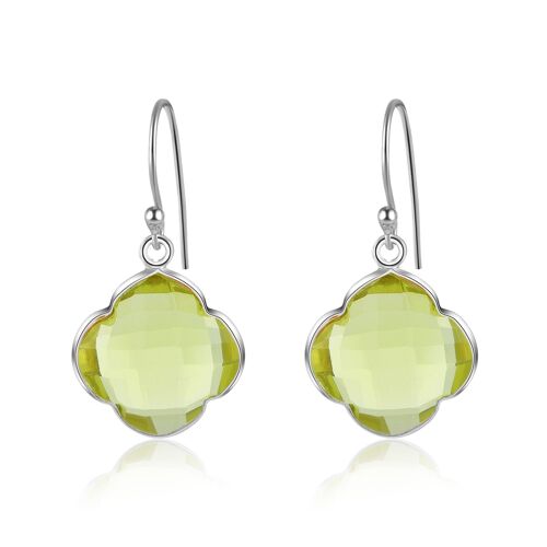 CAPUCINE - Ohrringe - silver - quartz (yellow)