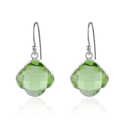 CAPUCINE - Earrings - silver - amethyst (green)