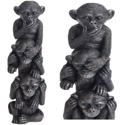 Totem 3 Scimmie della Saggezza 31 Cm
