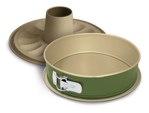 Springform 2 Bases Natural Non-Stick Coating Made In Italy