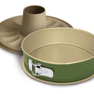 Springform 2 Bases Natural Non-Stick Coating Made In Italy