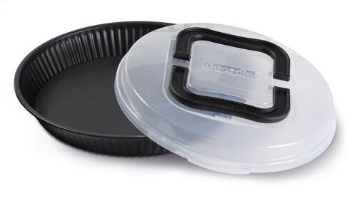 Flan Tin With Carrying Lid Made In Italy