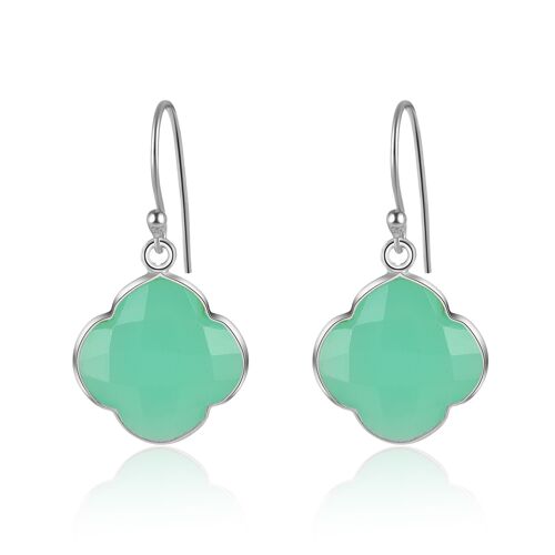 CAPUCINE - Ohrringe - silver - chalcedon (aquablue)