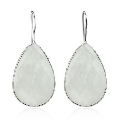 TULIPE - Ohrringe - white - moonstone (white)