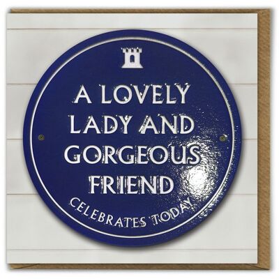 Female Friend Birthday Card - Lovely Lady