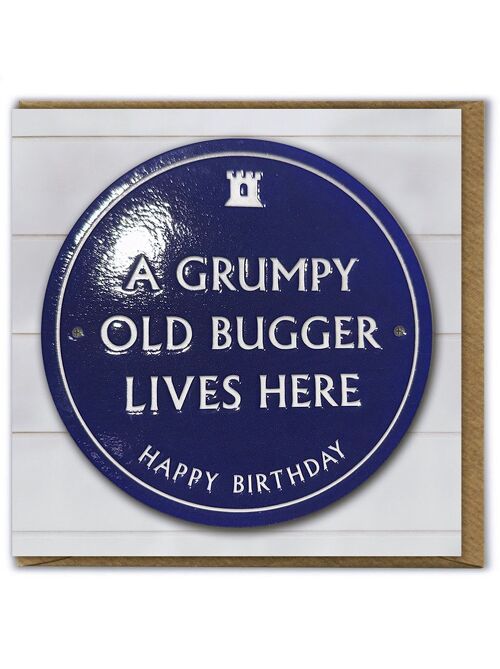 Funny Birthday Card - Grumpy Old Bugger