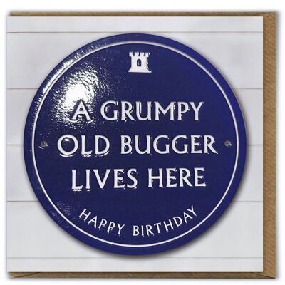 Funny Birthday Card - Grumpy Old Bugger