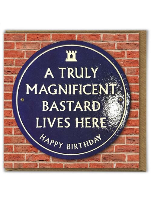Rude Birthday Card - Magnificent Bastard