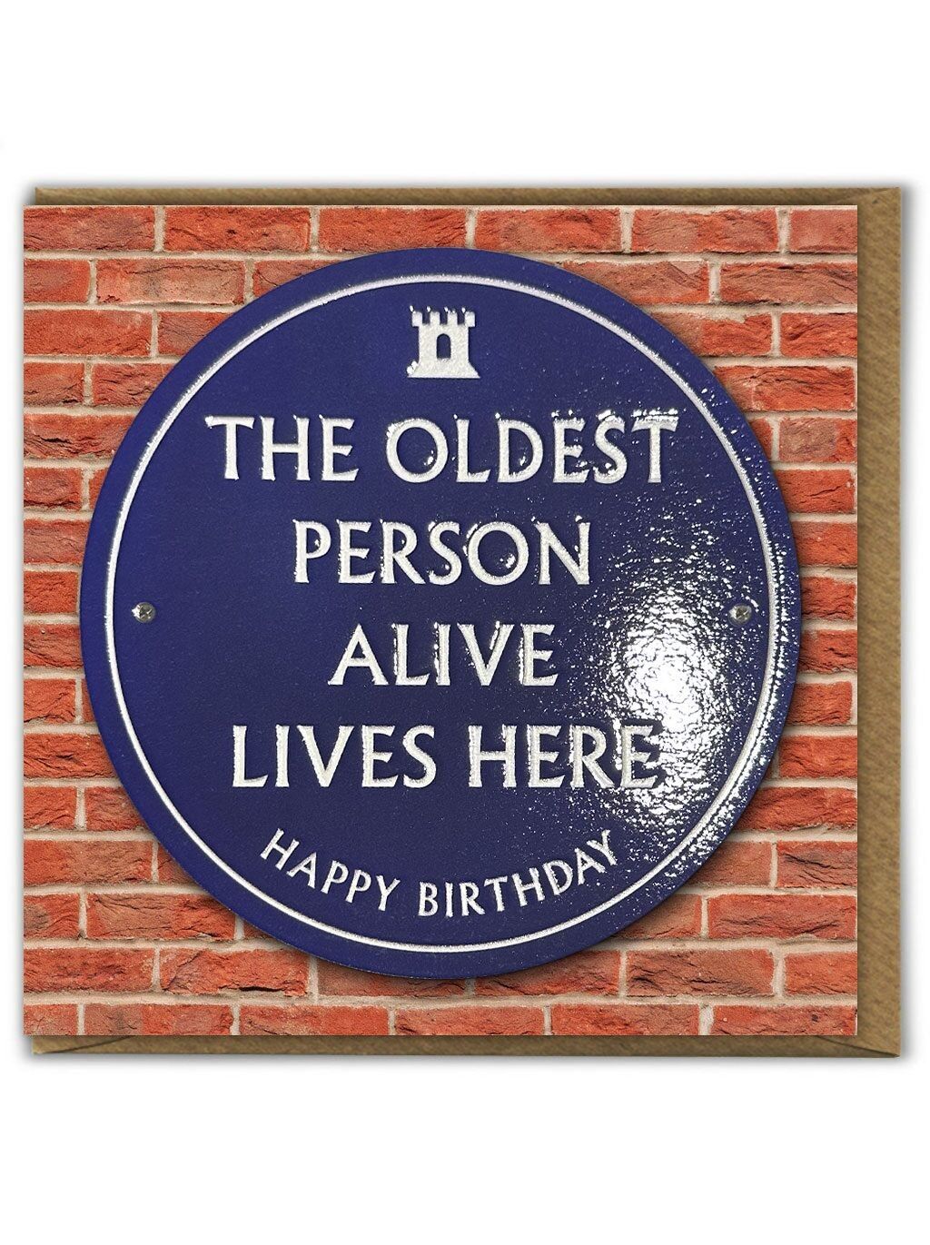 Biglietto d'auguri divertente: la persona più anziana viva