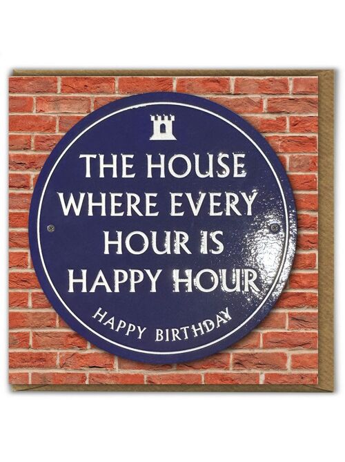 Funny Birthday Card - Happy Hour