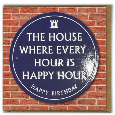 Funny Birthday Card - Happy Hour
