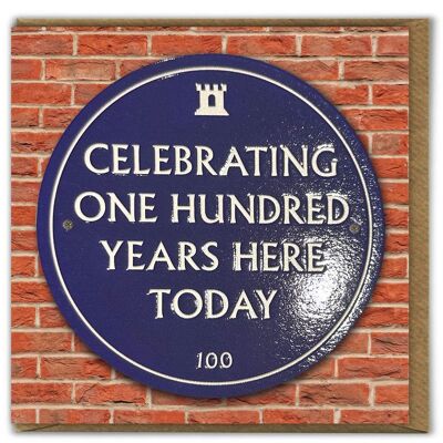 100th Birthday Card - 100 Age Card