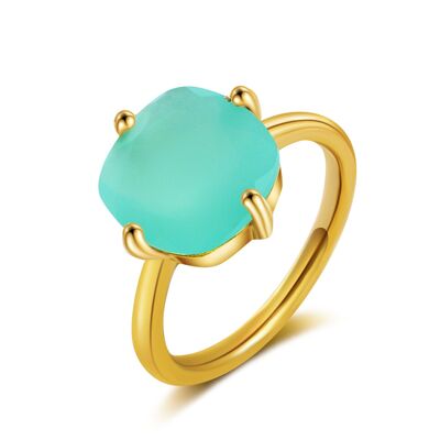 ÉGLANTINE - Ring Aqua Chalcedony - green - chalcedony (aquablue)