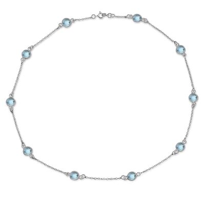 LAVANDE - Halskette Blauer Topaz - silver