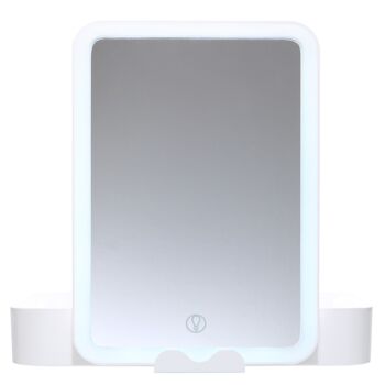 BELLE - Beauty case avec miroir LED - blanc 1