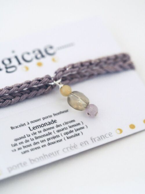 Bracelet porte bonheur a nouer LEMONADE