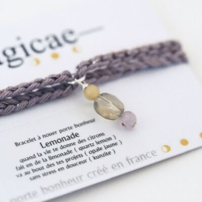 Bracelet porte bonheur a nouer LEMONADE