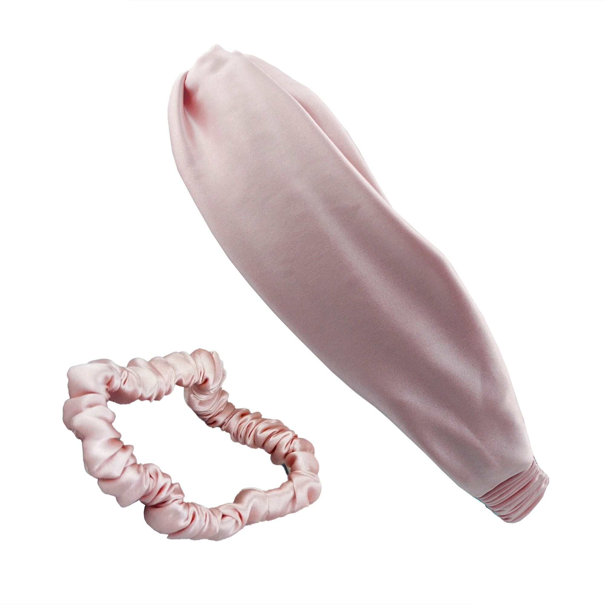 SOYEUX & DOUX - Set fascia per capelli e elastico S - rosa