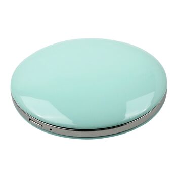 MAQUILLAGE - miroir de poche avec éclairage LED dimmable (USB) - turquoise 2